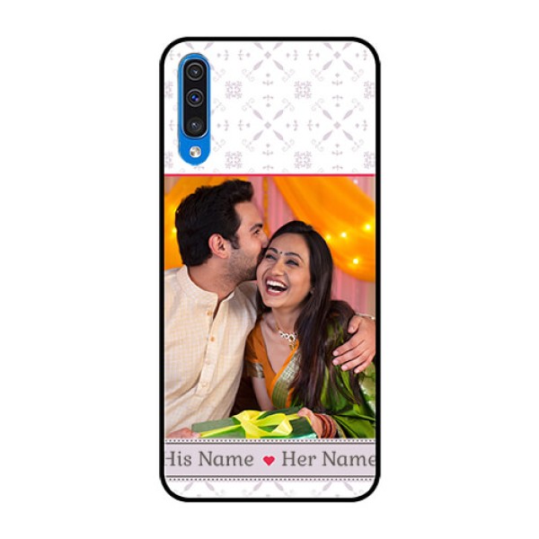 Samsung Galaxy A50s Custom Glass Mobile Case - with Photo and Ethnic Design Samsung Galaxy A50s Custom Glass Mobile Case - with Photo and Ethnic Design
