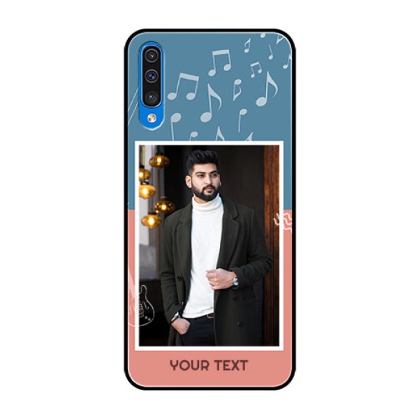 Samsung Galaxy A50s Photo Printing on Glass Case - with Color Musical Note Design Samsung Galaxy A50s Photo Printing on Glass Case - with Color Musical Note Design