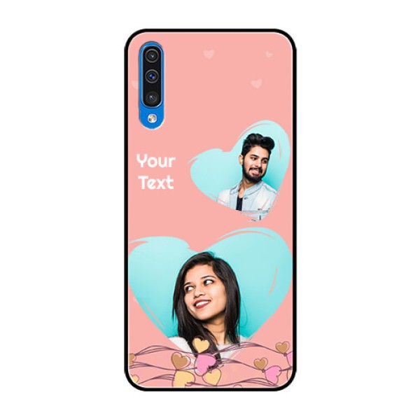 Samsung Galaxy A50s Custom Glass Mobile Case  - Love Doodle Design