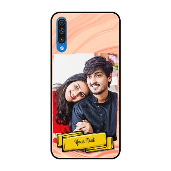 Samsung Galaxy A50s Personalized Glass Phone Case - Marble Texture Design Samsung Galaxy A50s Personalized Glass Phone Case - Marble Texture Design