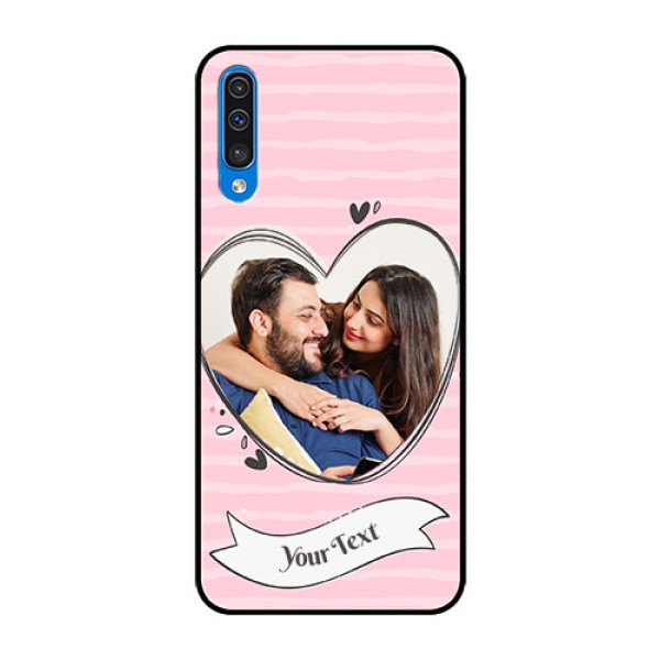 Samsung Galaxy A50s Custom Glass Phone Case  - Vintage Heart Design