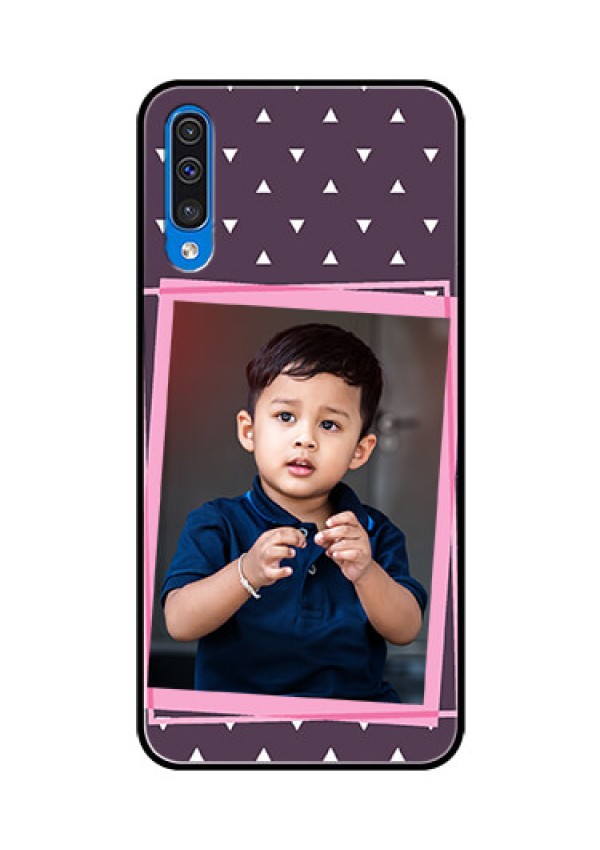 Samsung Galaxy A50s Custom Glass Mobile Case  - Triangle Pattern Dotted Design