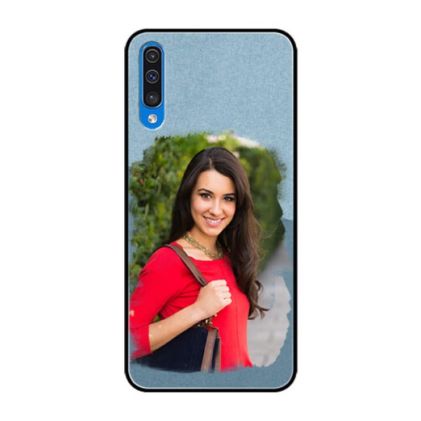 Samsung Galaxy A50s Custom Glass Mobile Case  - Grunge Line Art Design