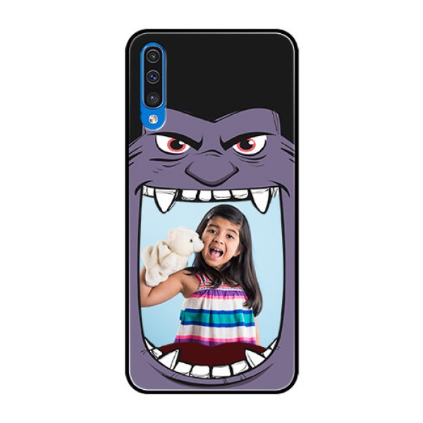 Samsung Galaxy A50s Custom Glass Phone Case  - Angry Monster Design