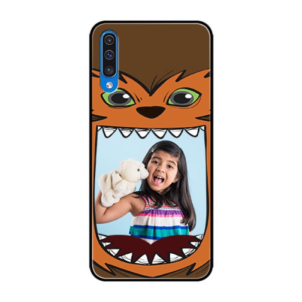 Samsung Galaxy A50s Photo Printing on Glass Case - Owl Monster Back Case Design Samsung Galaxy A50s Photo Printing on Glass Case - Owl Monster Back Case Design