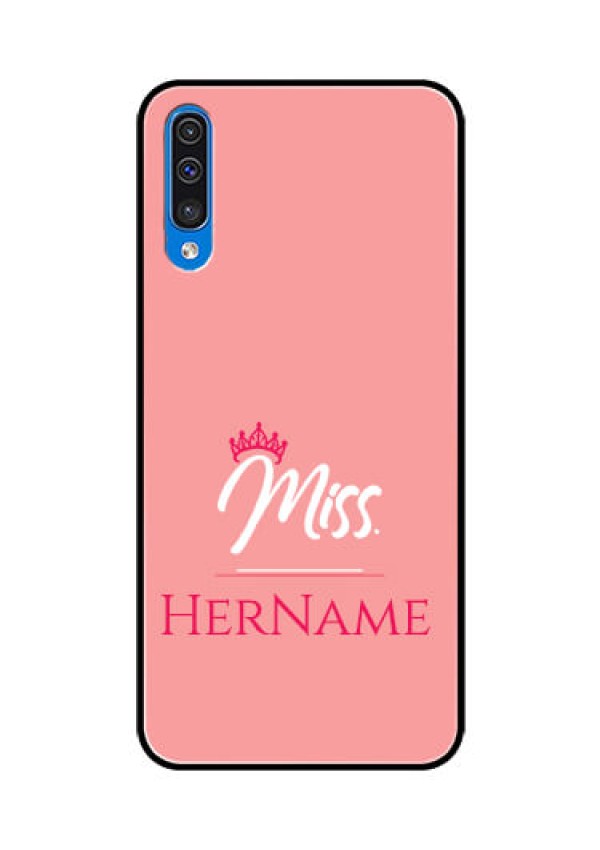 Galaxy A50S Custom Glass Phone Case Mrs with Name
