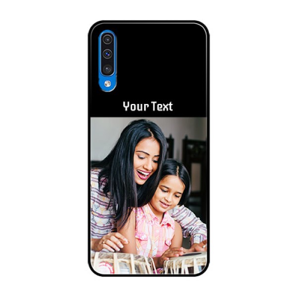 Galaxy A50S Photo with Name on Glass Phone Case