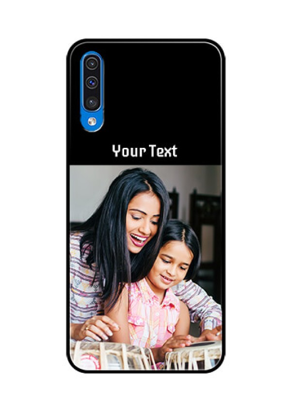 Galaxy A50S Photo with Name on Glass Phone Case