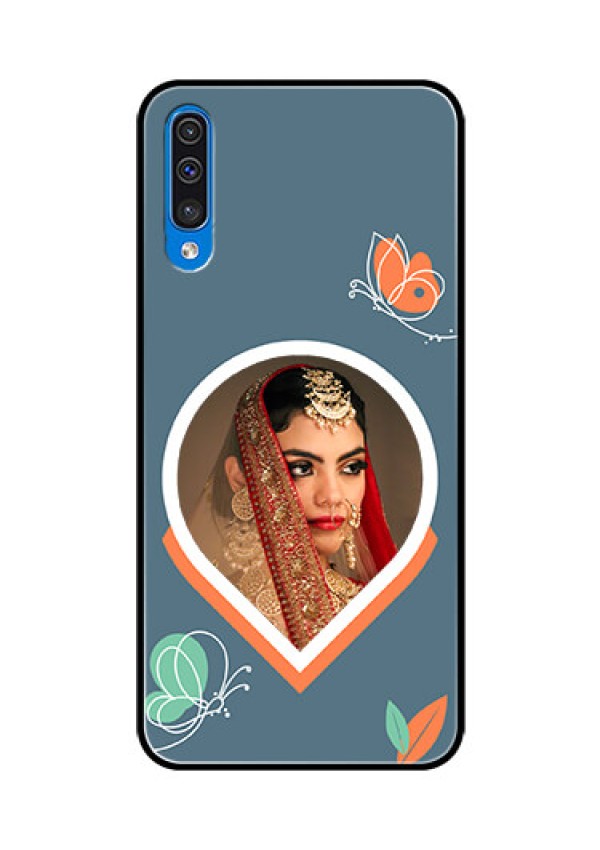 Galaxy A50s Custom Glass Mobile Case - Droplet Butterflies Design