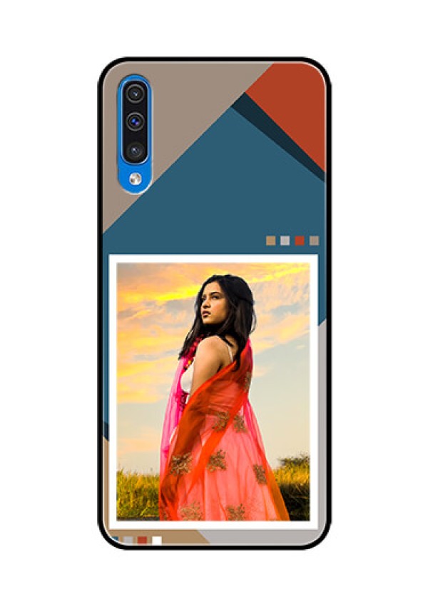 Galaxy A50s Personalized Glass Phone Case - Retro color pallet Design