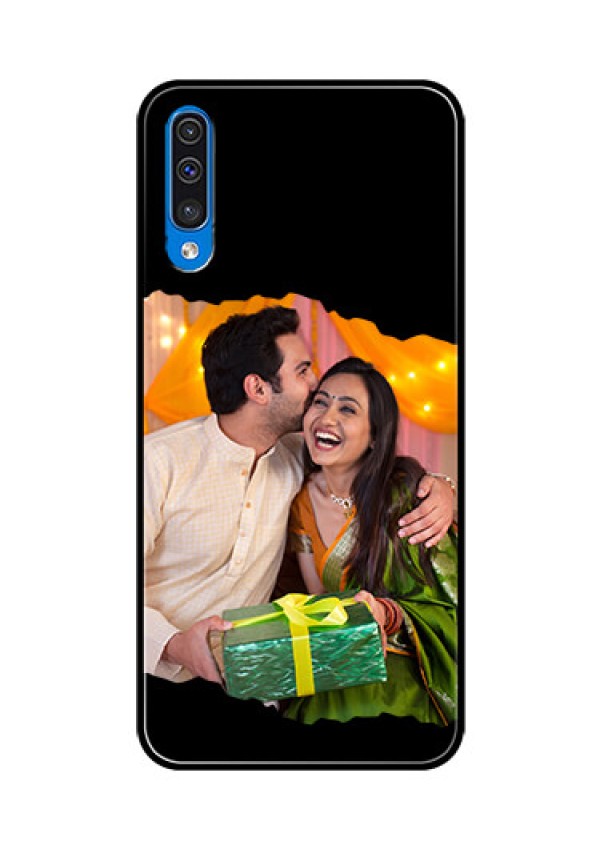 Galaxy A50s Custom Glass Phone Case - Tear-off Design
