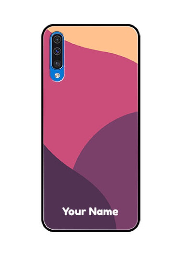 Galaxy A50s Custom Glass Phone Case - Mixed Multi-colour abstract art Design