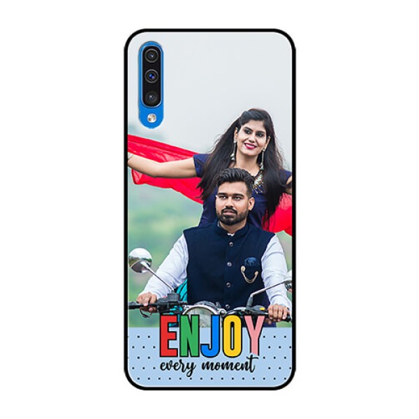 Galaxy A50s Photo Printing on Glass Case - Enjoy Every Moment Design