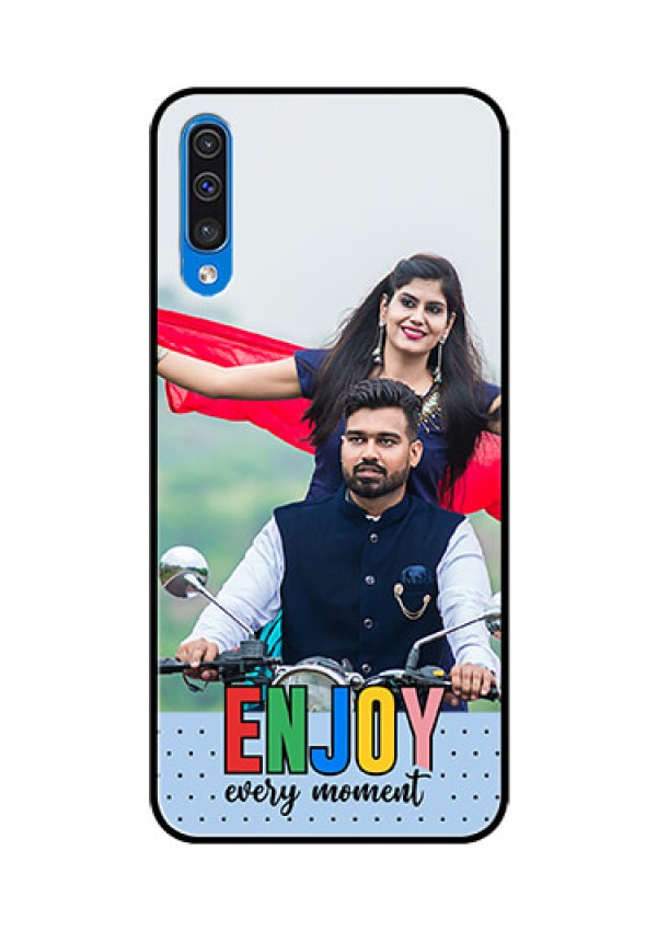 Galaxy A50s Photo Printing on Glass Case - Enjoy Every Moment Design