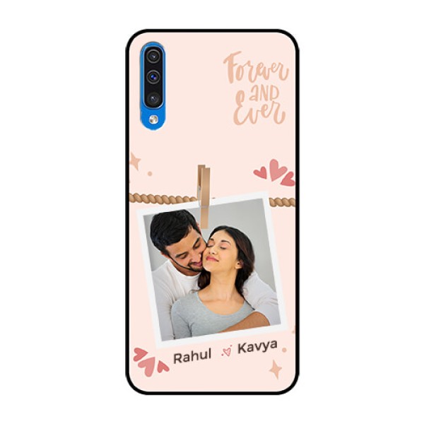 Galaxy A50s Custom Glass Phone Case - Forever and ever love Design