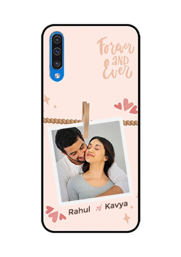 Galaxy A50s Custom Glass Phone Case - Forever and ever love Design