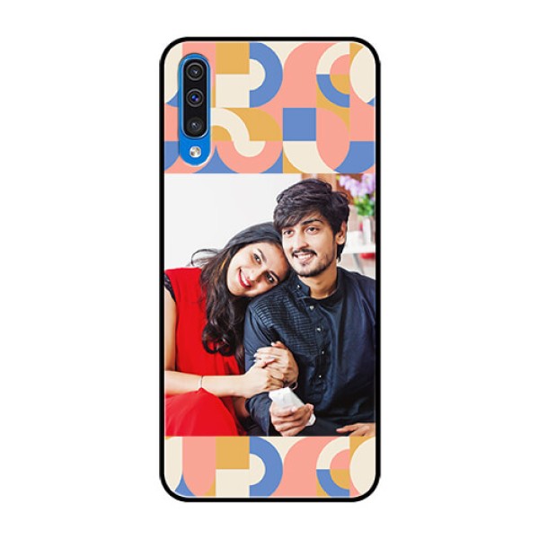 Galaxy A50s Photo Printing on Glass Case - Semi-circle Maze Pattern Design Galaxy A50s Photo Printing on Glass Case - Semi-circle Maze Pattern Design