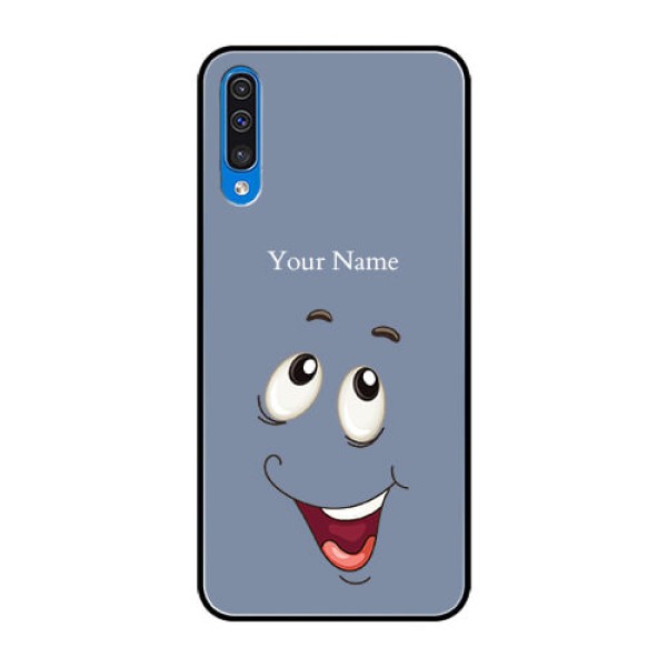 Galaxy A50s Photo Printing on Glass Case - Laughing Cartoon Face Design Galaxy A50s Photo Printing on Glass Case - Laughing Cartoon Face Design