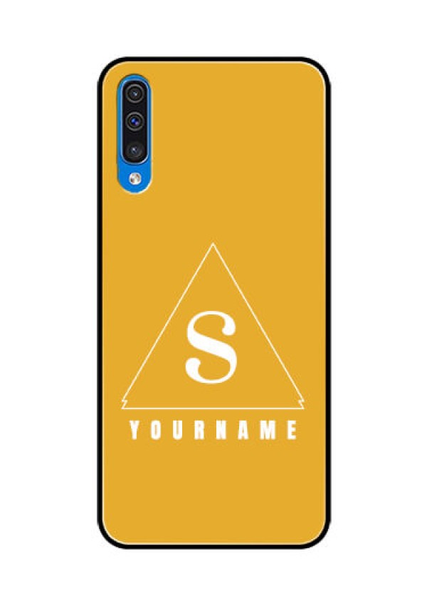 Galaxy A50s Personalized Glass Phone Case - simple triangle Design