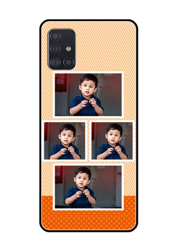 Galaxy A51 Photo Printing on Glass Case  - Bulk Photos Upload Design