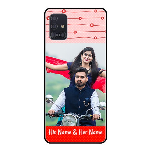 Galaxy A51 Personalized Glass Phone Case - Red Pattern Case Design Galaxy A51 Personalized Glass Phone Case - Red Pattern Case Design