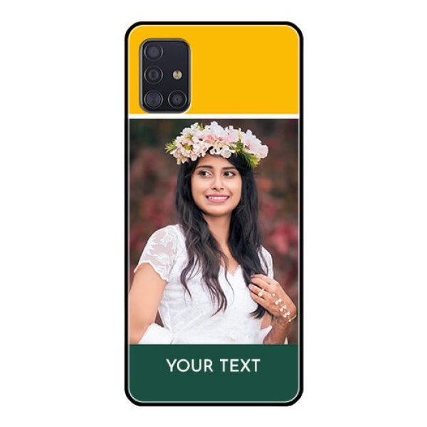 Galaxy A51 Photo Printing on Glass Case  - Love You Design
