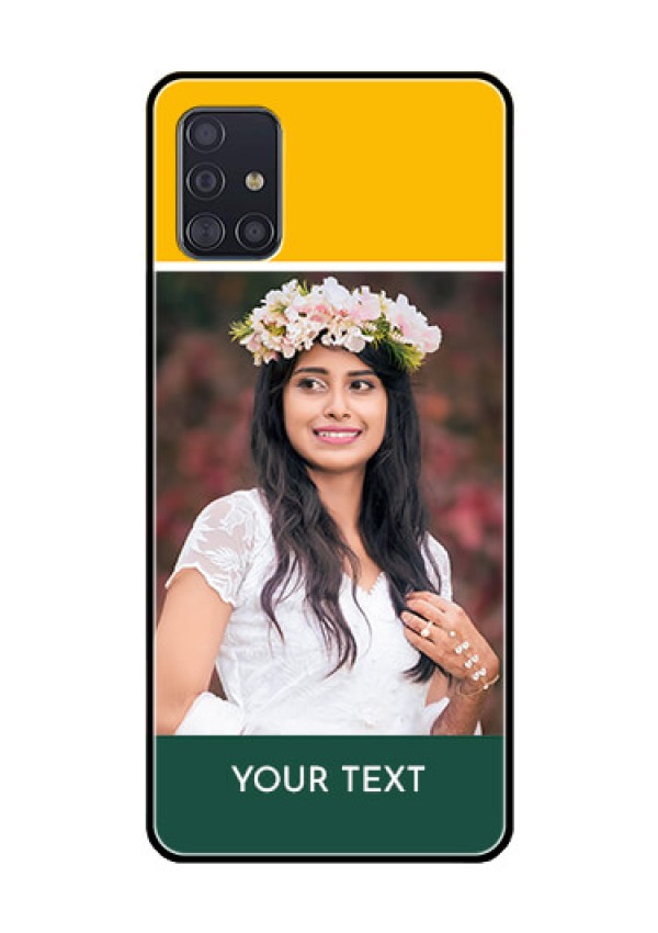Galaxy A51 Photo Printing on Glass Case  - Love You Design