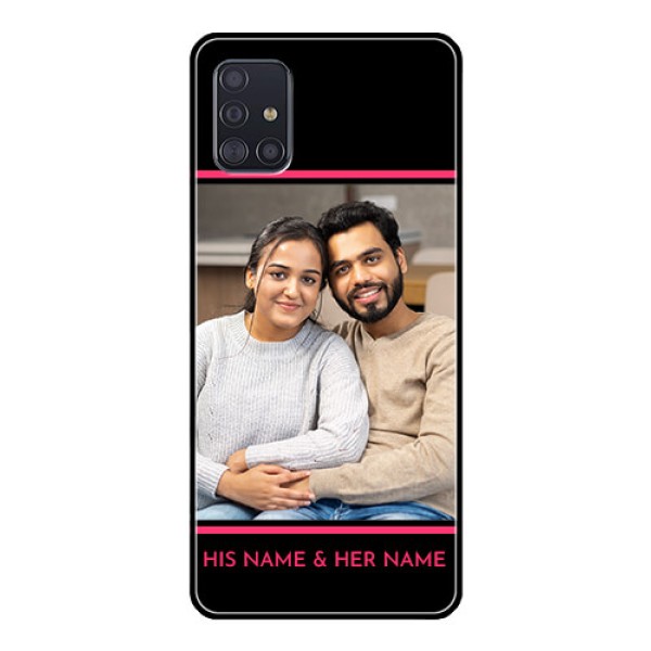 Galaxy A51 Custom Glass Mobile Case  - with Add Text Design