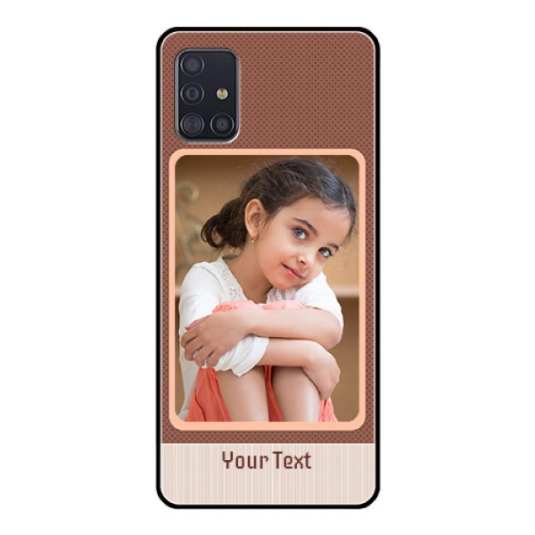 Galaxy A51 Custom Glass Phone Case  - Simple Pic Upload Design
