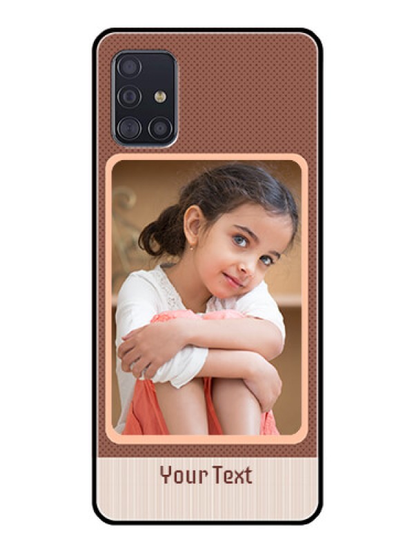 Custom Galaxy A51 Custom Glass Phone Case  - Simple Pic Upload Design