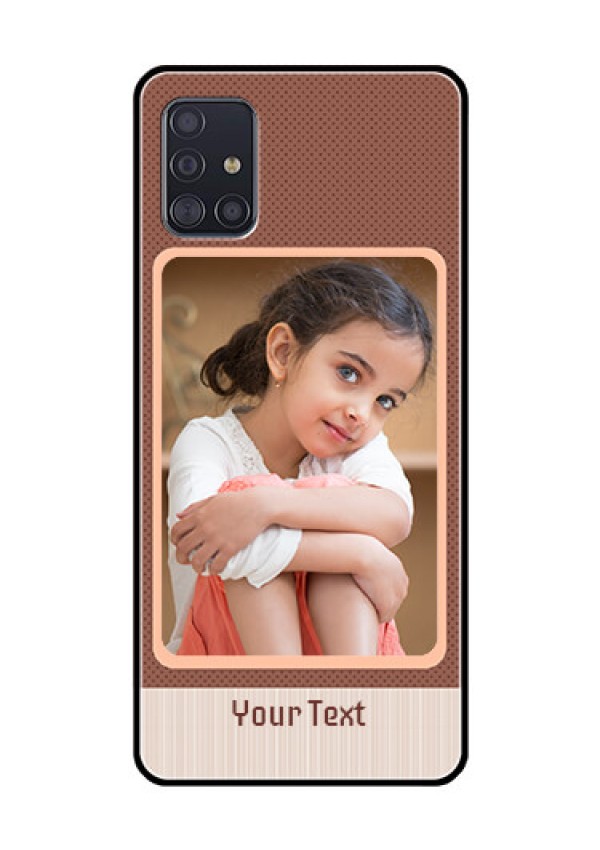 Galaxy A51 Custom Glass Phone Case  - Simple Pic Upload Design
