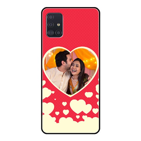 Galaxy A51 Custom Glass Mobile Case  - Love Symbols Phone Cover Design
