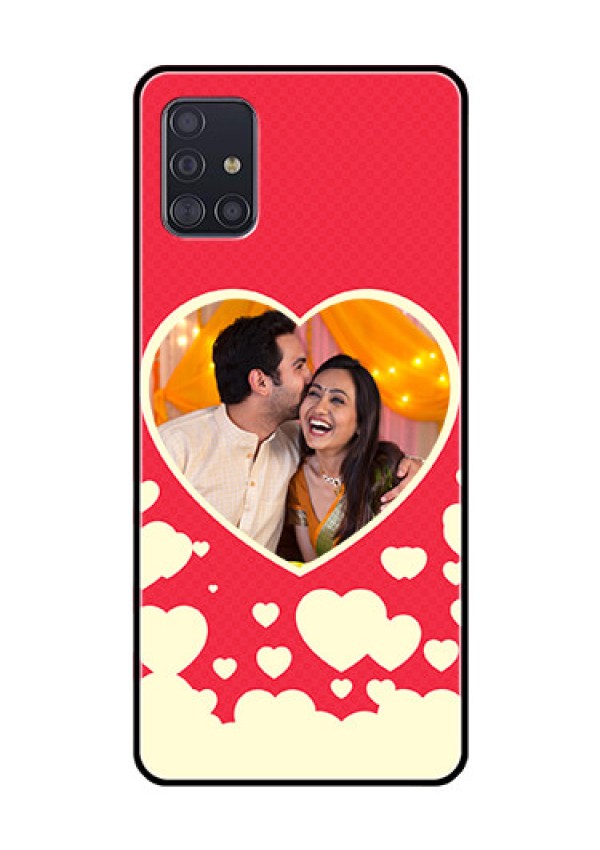 Galaxy A51 Custom Glass Mobile Case  - Love Symbols Phone Cover Design