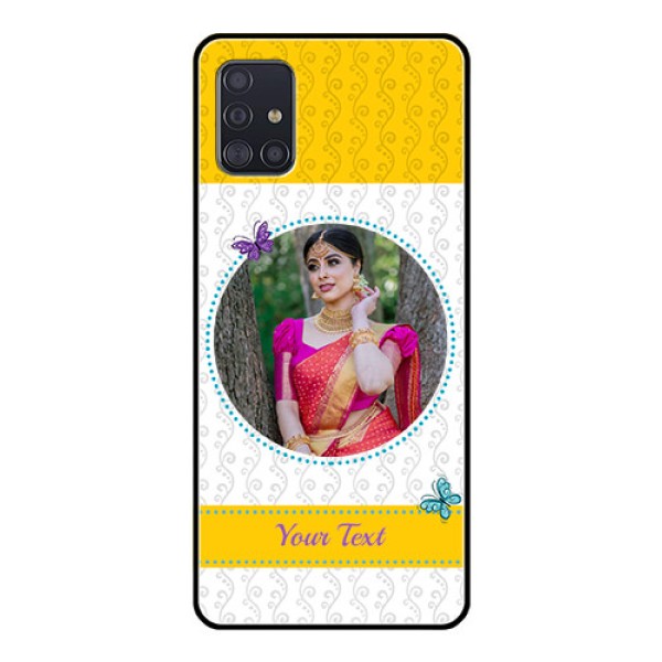 Galaxy A51 Custom Glass Mobile Case  - Girls Premium Case Design