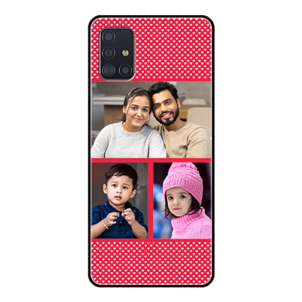 Galaxy A51 Personalized Glass Phone Case  - Bulk Pic Upload Design