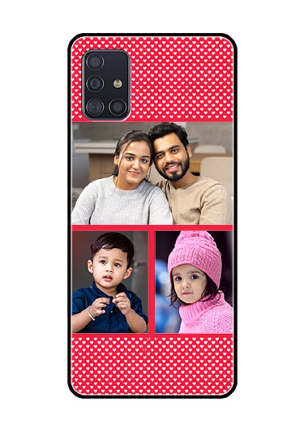 Galaxy A51 Personalized Glass Phone Case  - Bulk Pic Upload Design