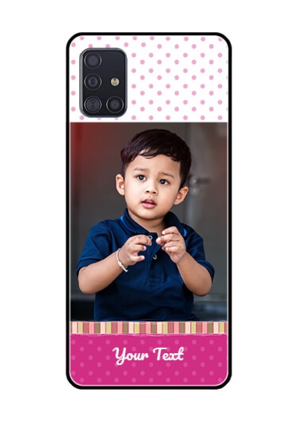 Galaxy A51 Photo Printing on Glass Case  - Cute Girls Cover Design