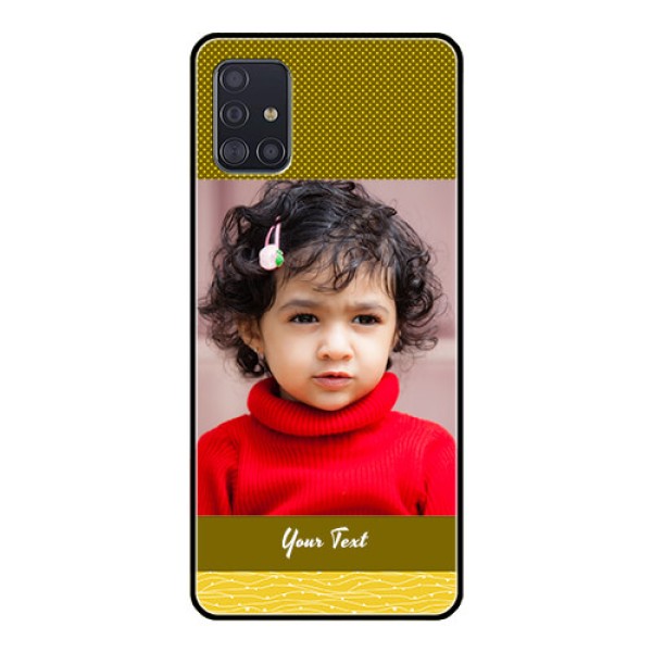 Galaxy A51 Custom Glass Phone Case  - Simple Green Color Design