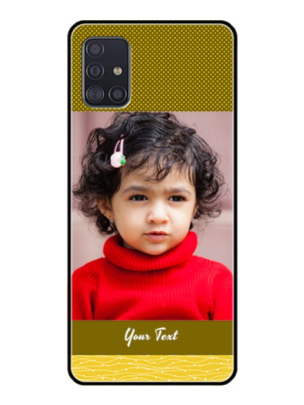 Custom Galaxy A51 Custom Glass Phone Case  - Simple Green Color Design