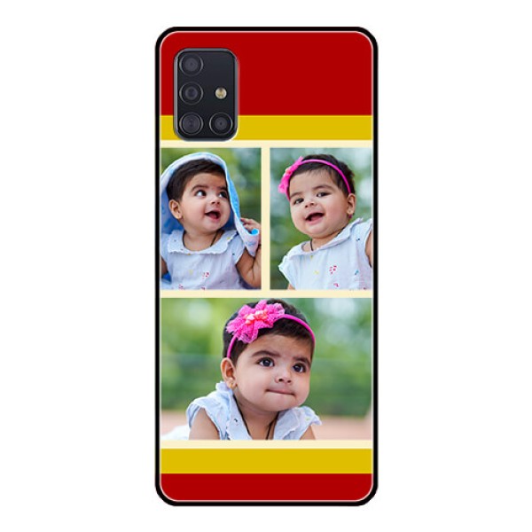 Galaxy A51 Custom Glass Mobile Case  - Multiple Pic Upload Design