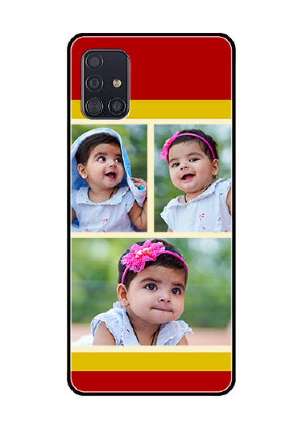 Galaxy A51 Custom Glass Mobile Case  - Multiple Pic Upload Design