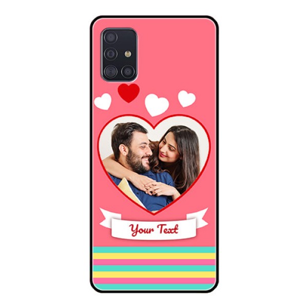 Galaxy A51 Photo Printing on Glass Case  - Love Doodle Design