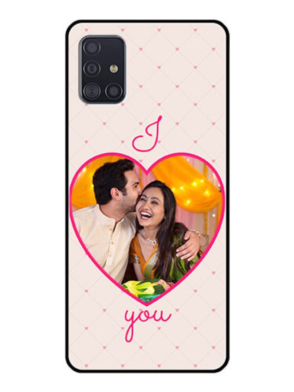Custom Galaxy A51 Custom Glass Mobile Case  - Heart Shape Design