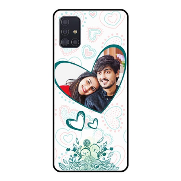 Galaxy A51 Photo Printing on Glass Case  - Premium Couple Design