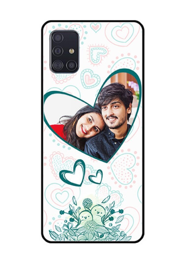 Galaxy A51 Photo Printing on Glass Case  - Premium Couple Design
