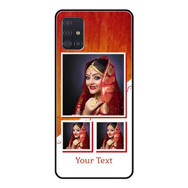 Galaxy A51 Custom Glass Phone Case  - Wedding Memories Design  