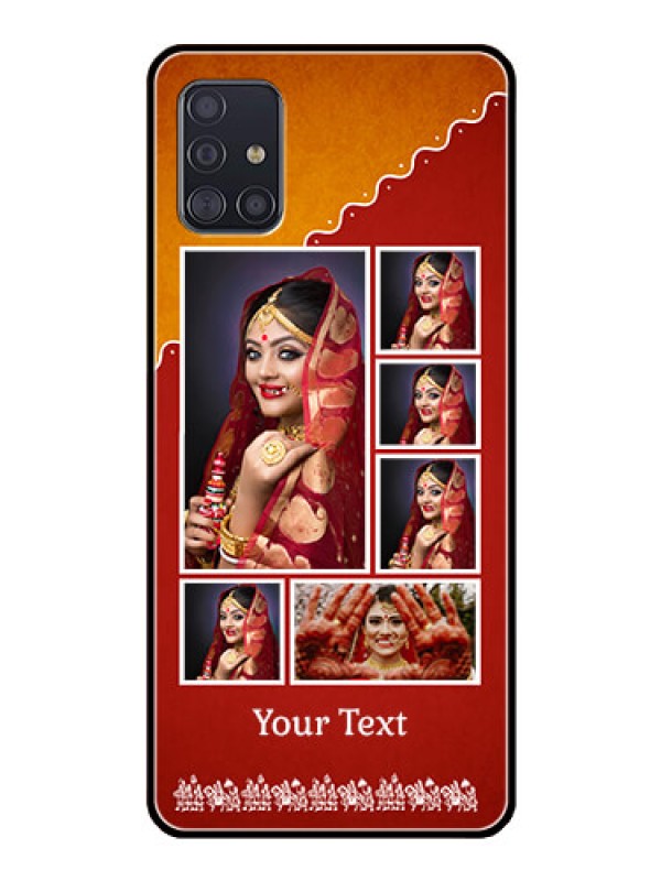 Custom Galaxy A51 Personalized Glass Phone Case  - Wedding Pic Upload Design