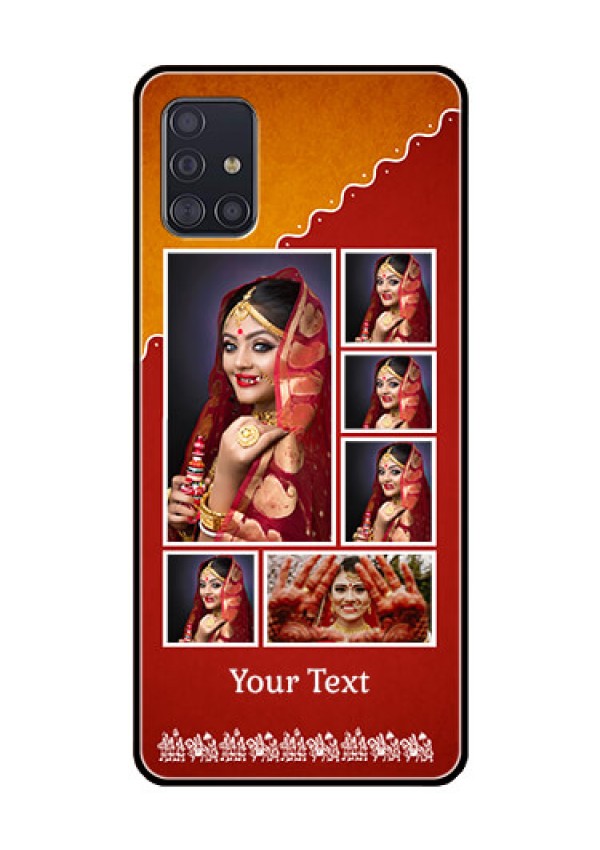 Galaxy A51 Personalized Glass Phone Case  - Wedding Pic Upload Design