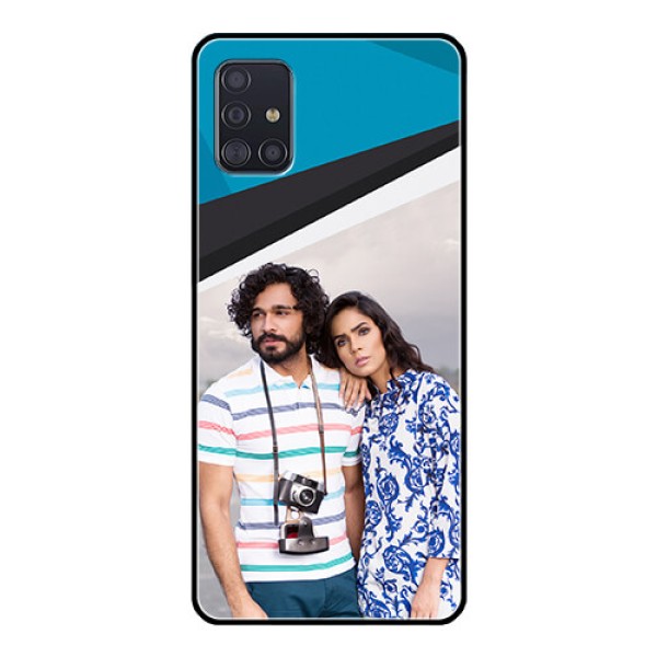 Galaxy A51 Photo Printing on Glass Case  - Simple Pattern Photo Upload Design