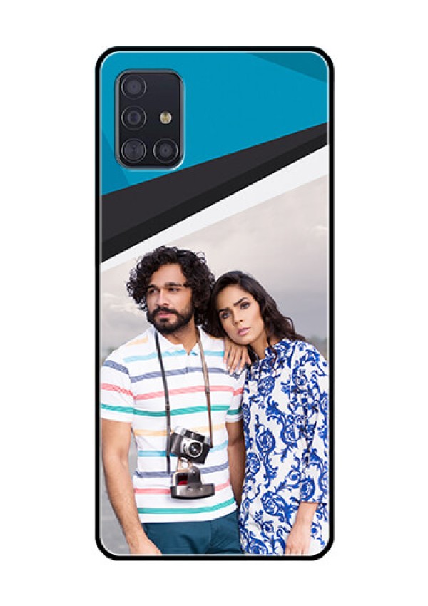 Galaxy A51 Photo Printing on Glass Case  - Simple Pattern Photo Upload Design